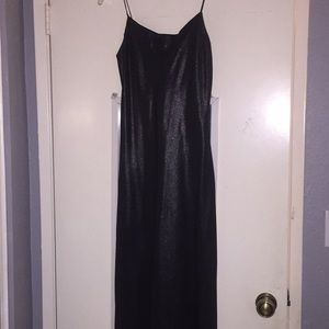 Metallic black long dress